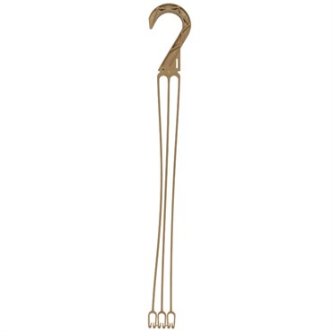 DLN E10L LONG 3 STRAND PLASTIC HANGER SAND STONE 50/BG 9BG/CS