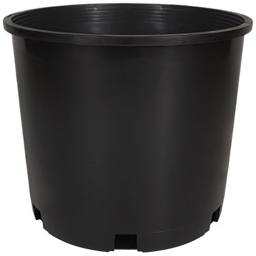 HC PROCAL Dillen Trade 05.00 Gallon Squat Nursery Pot, Injection Molded, Black, 30 per Bundle, 32 Bundles per Pallet, 12.50in x 9.00in, 3.75Gl, 5Gallon