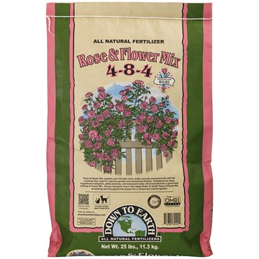 Down to Earth 25# Rose & Flower Mix 4-8-4 OMRI (40/PL)