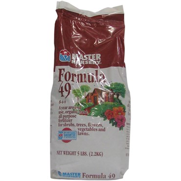 Master Nursery 5# Formula 49 All Purpose Fertilizer Organic Granules 8-4-4