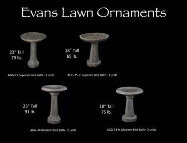 Evans 10pc Birdbath Pallet Assortment