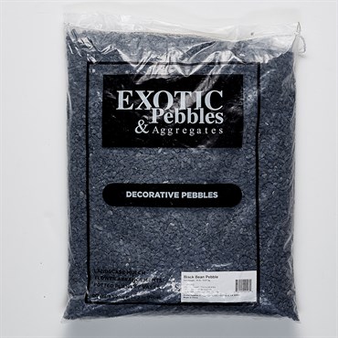 Exotic Pebbles 20# Black Bean Pebble 1/5"