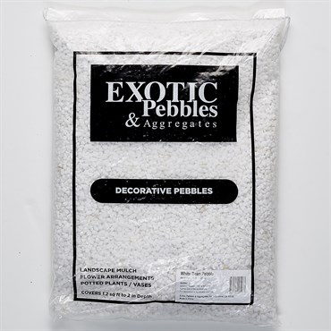 Exotic Pebbles 20# White Bean Pebble 1/5"