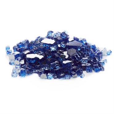 Exotic Pebbles 12# Fire Reflect Glass Cbt Blu 1/2"