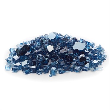 Exotic Pebbles 12# Fire Reflect Glass Sk Blue 1/2"