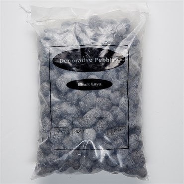 Exotic Pebbles 50# 1"-2" Black Lava Pebbles
