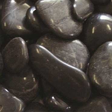 Exotic Pebbles 50# Polished Black Gravel 3/8"