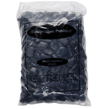 Exotic Pebbles 50# Black Polished Pebbles 1/2"-1"
