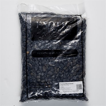 Exotic Pebbles 20# Pol Black Gravel 3/8"