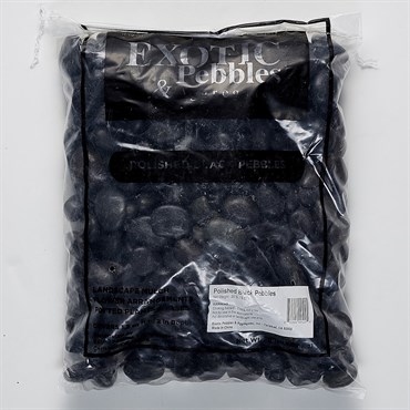 Exotic Pebbles 20# Pol Black Pebbles
