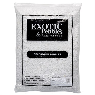 Exotic Pebbles 20# Polish White Gravel Size