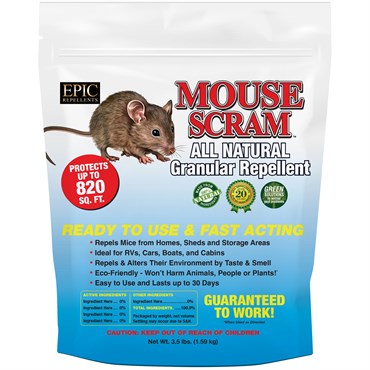 EPIC 3.5# Mouse Scram Repellent Resealable Bag