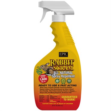 EPIC 32oz Rabbit Scram Liquid Repellent Ready to Use with Trigger Spray