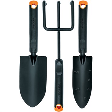 Fiskars 200S 3pc Set Trowel Transplant Cultivator