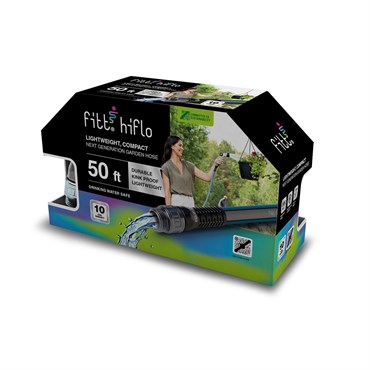 FITT 50' HiFlo Lightweight & Compact Garden Hose B
