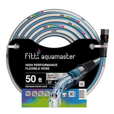 FITT 5/8"x50' Aquamaster Hybrid Garden Hose Blue