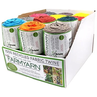 Farmyarn 24pc 25 Meter Multipurpose Garden & Craft Tie Bobbin PDQ Display Assorted Colors