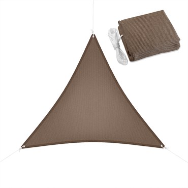 Coolaroo 10' Ready to Hang Triangle Shade Sail Walnut