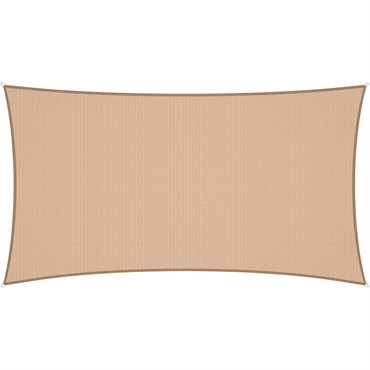 Coolaroo 16'5"x9'11" Premium Rectangle Shade Sail Kit Beech