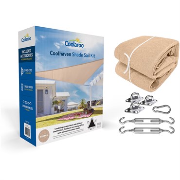 Coolhaven 12' Triangle Shade Sail Kit Sahara