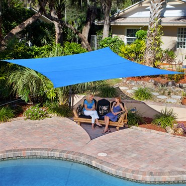 Coolhaven 12' Square Shade Sail kit Sapphire