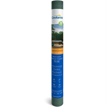 Coolaroo 6'x15' Shade Fabric 70% UV Medium Rainforest Green