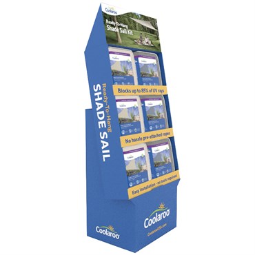 Gale Pac 12pc 10' Ready To Hang Triangle Sail PDQ Display Pebble & Steel