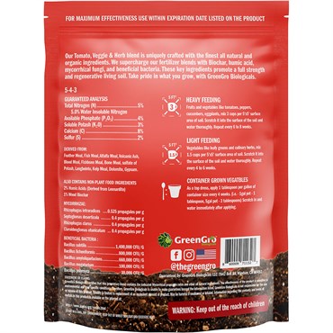 GreenGro Biologicals 4lb Home & Garden Tomato, Veggie & Herb Fertilizer - Image 2