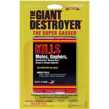 Giant Destroyer Super Gassers 1.75oz 4/card Gopher Gasser HAZ