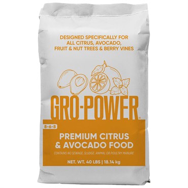 Gro Power 20# Premium Citrus & Avocado Plant Food 8-6-8 (100/PL)