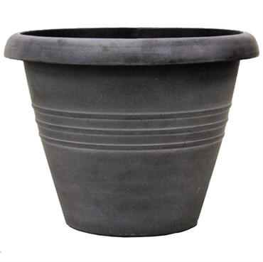 GROWER SELECT 13IN ROUND TRIO PLANTER AGED BLACK — Single Unit