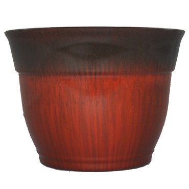 Grower Select 4.35qt Dixie Planter Red Brown Drip #13 — Single Unit