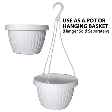 Grower Select 10.50 Combo Pot With Dish White 50/CS 40CS/PL