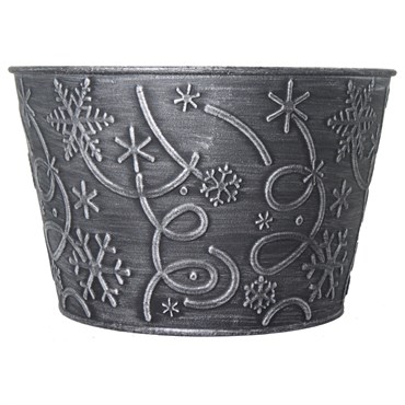 Grower Select 11.00 Snowflake1 Pot Black / Silver — Single Unit