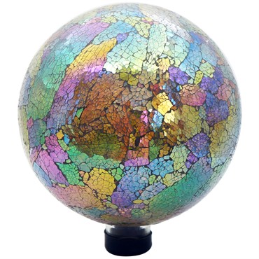 Gardener Select 10" Amber Colorful Tempered Glass Garden Globe