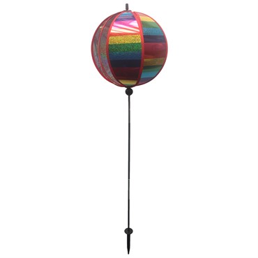 Gardener Select 11x42.9 Round Mylar Laser Wind Spinner Rainbow