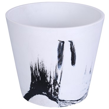 Gardener Select 6.7" Mixed Stone White and Black Planter