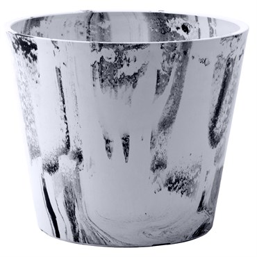 Gardener Select 12" Mixed Stone White and Black Planter