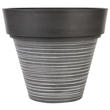 Gardener Select 12" Carved Finish Look Light Grey Planter
