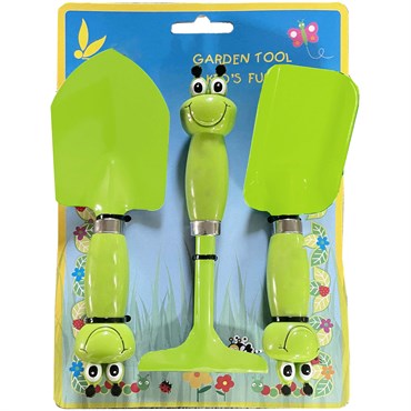 Gardener Select 3pc Cartoon Kids Tool Set - Trowel, Fork & Rake