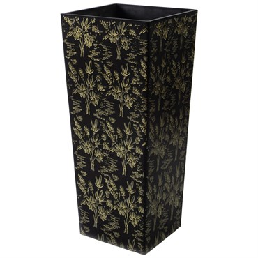 Gardener Select 13"x28" Mixed Stone Black Planter