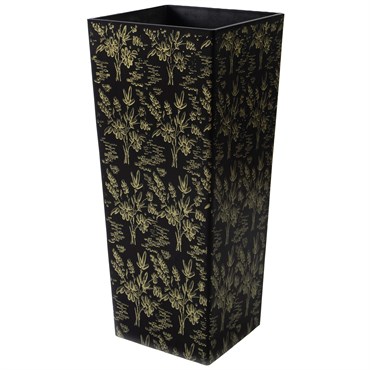 Gardener Select 16"x32" Mixed Stone Black Planter