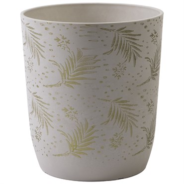 Gardener Select 11.8"x12.5" Mixed Stone White Planter