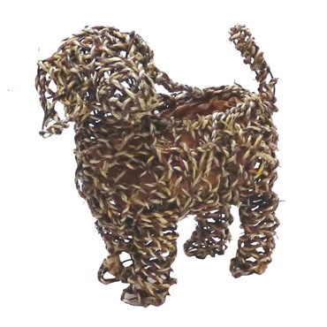 Gardener Select 11" Small Dog Rattan Rope Topiary 12/CS