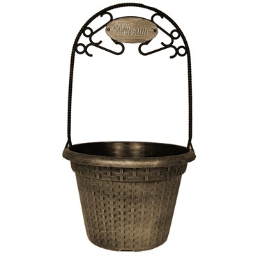 Grower Select 12.00 Say Anything Welcome Weave Planter Black / Bronze — Single Unit