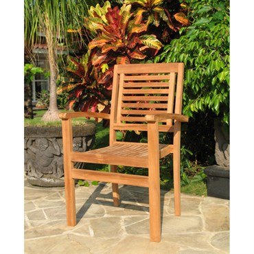 Gardener Select Teak Stacking Chairs Golden 57x55x95cm