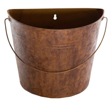 Gardener Select 10.2" Half Round Wall Bucket Rusty 10.2"x5.1"x8.7" 12/CS