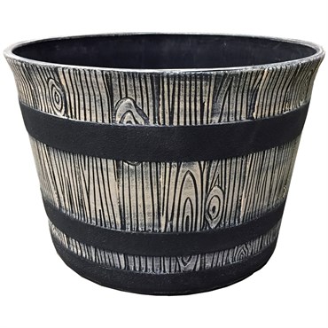 Gardener Select 12" Nat Whiskey Brl Round Planter 12/CS