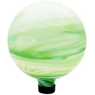 Gardener Select 10" Green Swirl Glass Gazing Globe