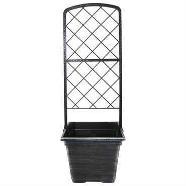 Grower Select Trellis X w/ 10.00 Square Pot Black / Silver — Single Unit